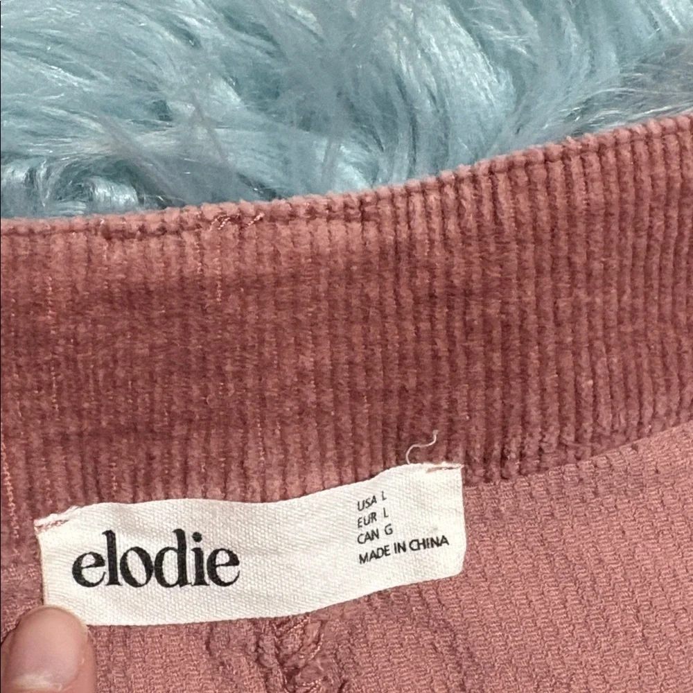 Elodie Wide Leg Corduroy Pants in Dark Mauve sz L